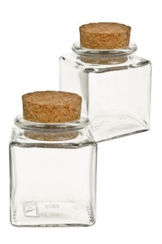 Korkenglas 100 ml quadratisch  Lieferung ohne Kork, bei Bedarf bitte separat bestellen!